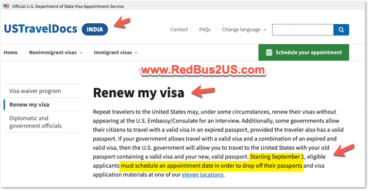 Sellos de visa estadounidense en India: cita en Dropbox, OFC, preguntas frecuentes
