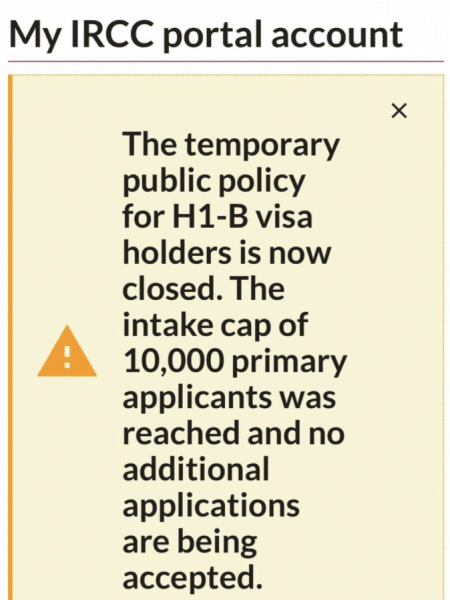 Canadá abre permiso de trabajo para titulares de visas H1B de EE. UU.