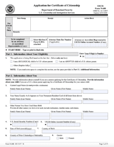 Cómo solicitar un certificado de ciudadanía mediante el formulario N-600