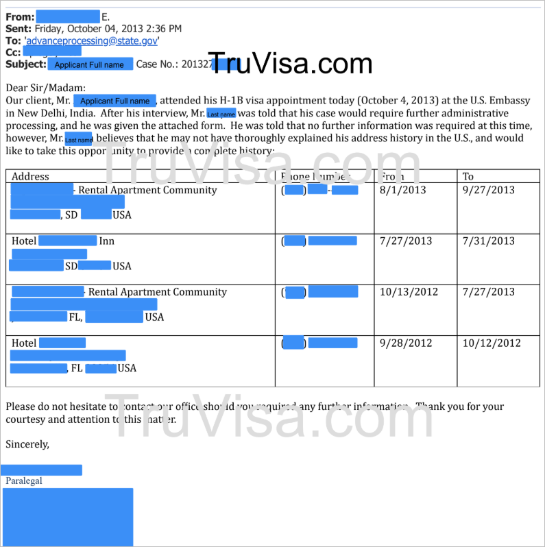 Visa de EE. UU. aprobada pero con procesamiento administrativo (solución del formulario 221g)
