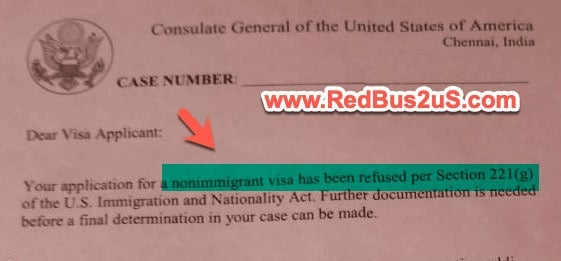 ¿Por qué se rechaza el estatus de visa estadounidense en CEAC para 221 g? ¿Dropbox? ¿Entrevista para visa?
